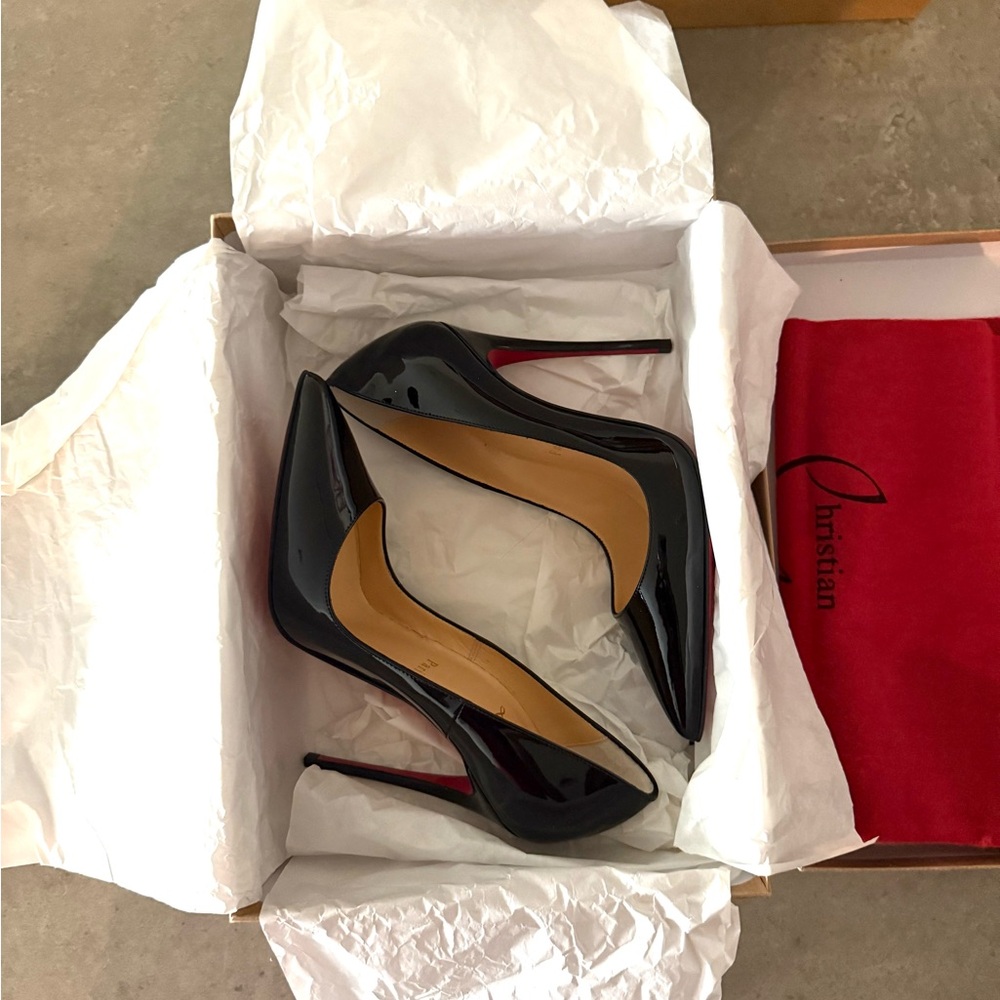 Black Patent Christian Louboutin So Kate 120mm heels